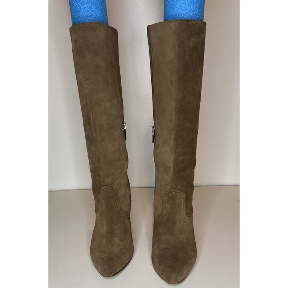 Vince Camuto Suede Fringe Detailed Tall Leather Boots Coranna Tree House 7M Used - Picture 2 of 8